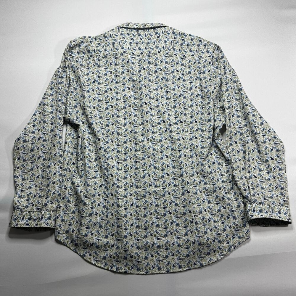 C-Lab NYC Men's Long Sleeve 4-Way Stretch Slim Fit Floral Dress Shirt - Size 2XL - Picture 2 of 4
